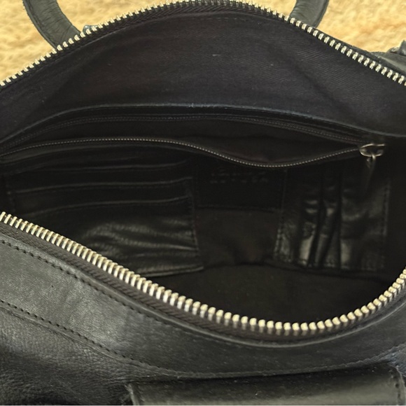 Latico Black Leather Satchel with Fringe Details - Picture 4 of 5